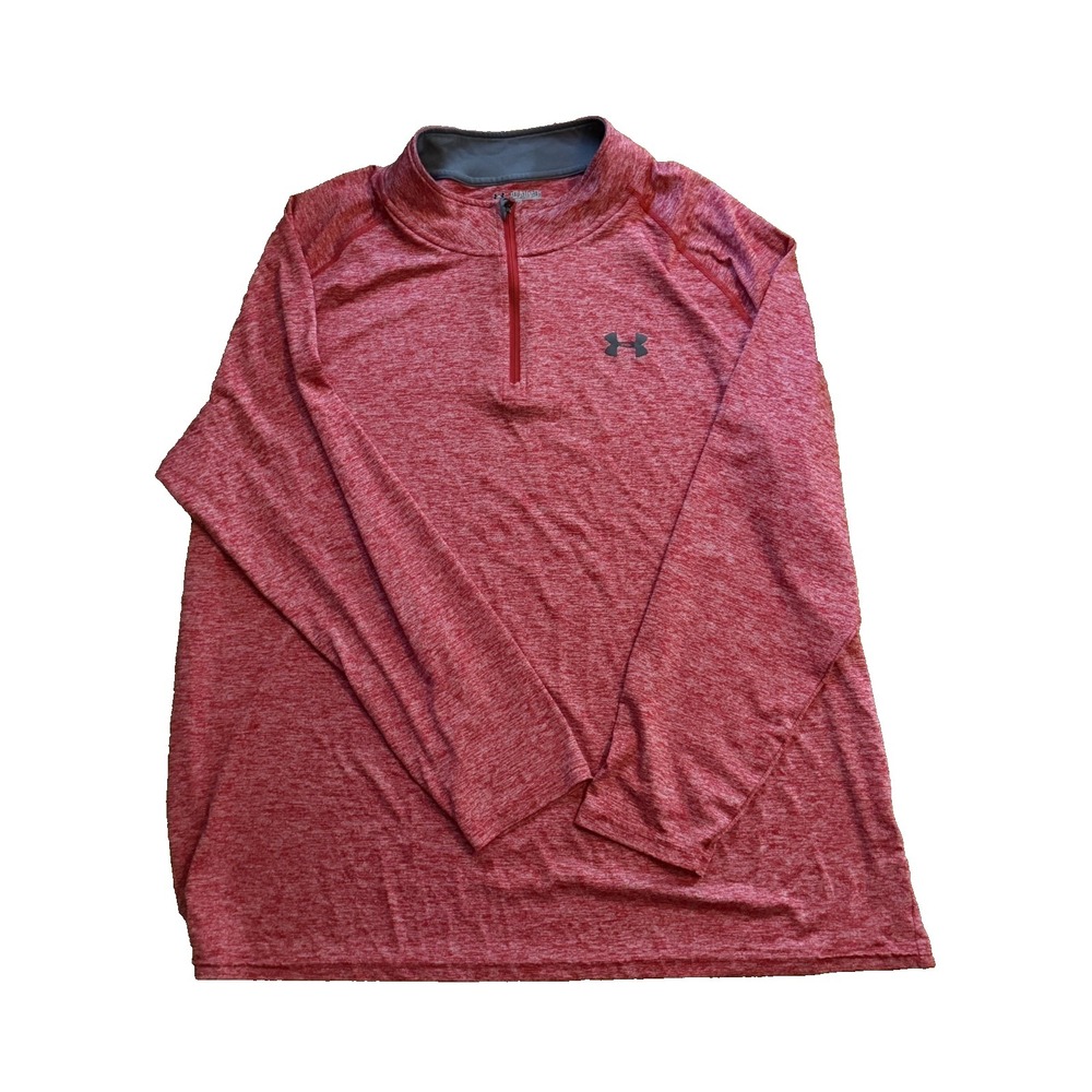 Under‎ Armour Men's Size 3XL Red Heathered 1/4 Zip Pullover